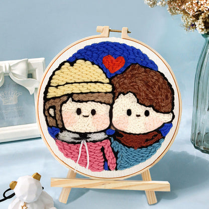 DIY Set Sulam Karakter Punch Needle Kit Seri H