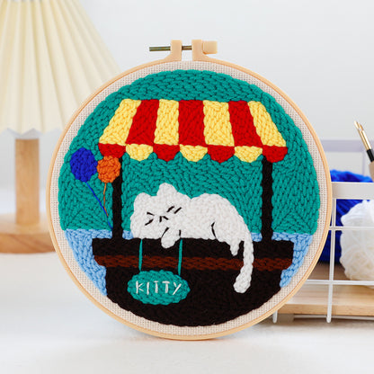 Punch Needle Kit Set Paket DIY Sulam Menyulam Embroidery Big Punch Kerajinan Tangan Seri J