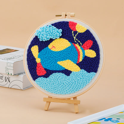 Punch Needle Kit Set Paket DIY Sulam Menyulam Embroidery Big Punch Kerajinan Tangan Seri J