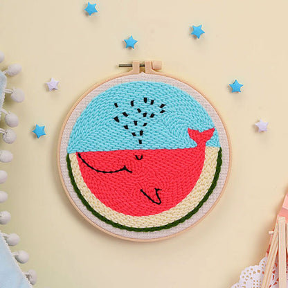Punch Needle Kit Set Paket DIY Sulam Menyulam Embroidery Big Punch Kerajinan Tangan Seri J