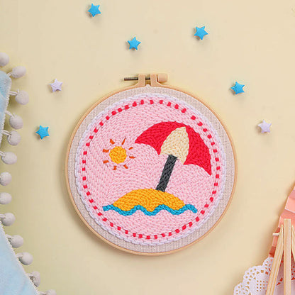 Punch Needle Kit Set Paket DIY Sulam Menyulam Embroidery Big Punch Kerajinan Tangan Seri J