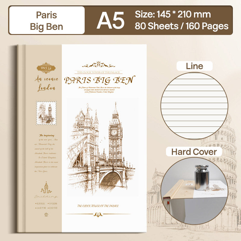 Buku Notebook A5 Hard Cover Halaman Bergaris SBCA580
