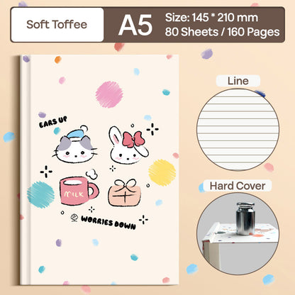 Buku Notebook A5 Hard Cover Halaman Bergaris SBCA580