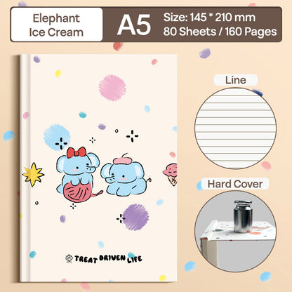 Buku Notebook A5 Hard Cover Halaman Bergaris SBCA580