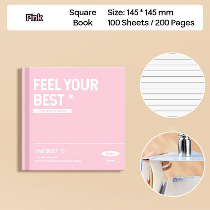 Buku Notebook Kotak Hard Cover Halaman Bergaris SBCS100