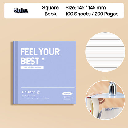 Buku Notebook Kotak Hard Cover Halaman Bergaris SBCS100