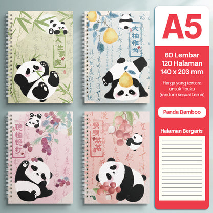 Buku Notebook A5 Full Ring Halaman Bergaris SBFA560