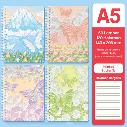 Buku Notebook A5 Full Ring Halaman Bergaris SBFA560