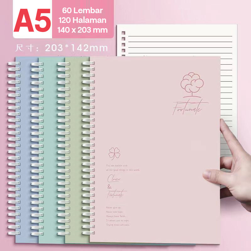 Buku Notebook A5 Full Ring Halaman Bergaris SBFA560