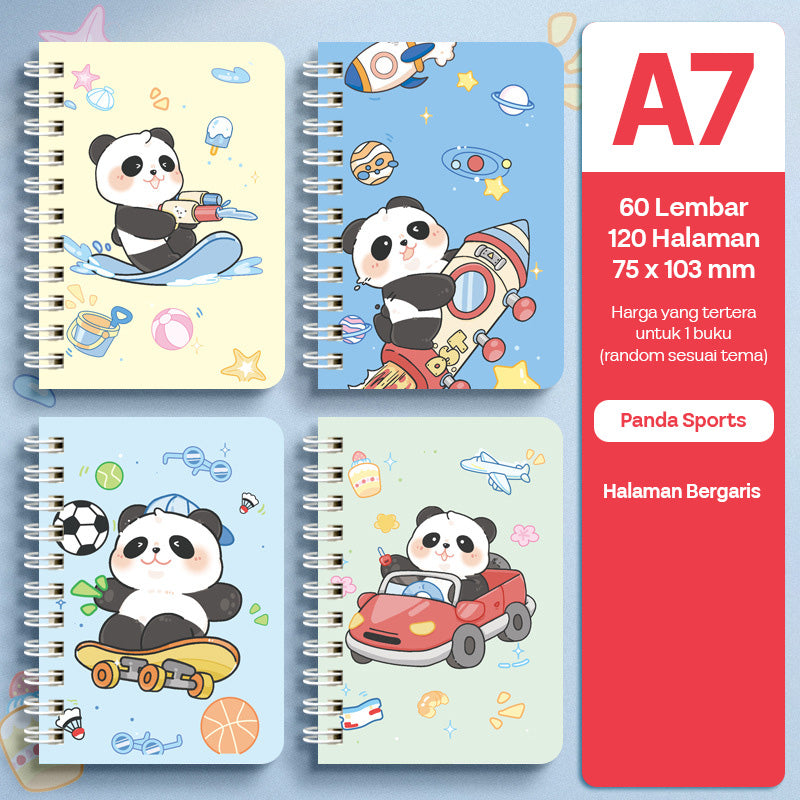 Buku Notebook A7 Full Ring Halaman Bergaris SBFA760