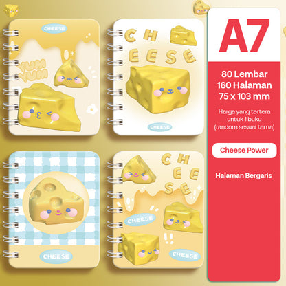 Buku Notebook A7 Full Ring Halaman Bergaris SBFA780