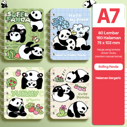 Buku Notebook A7 Full Ring Halaman Bergaris SBFA780