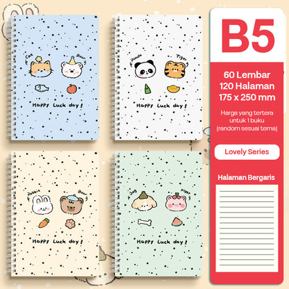 Buku Notebook B5 Full Ring Halaman Bergaris SBFB560