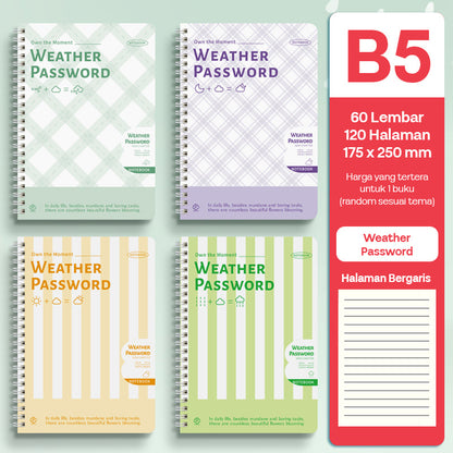 Buku Notebook B5 Full Ring Halaman Bergaris SBFB560
