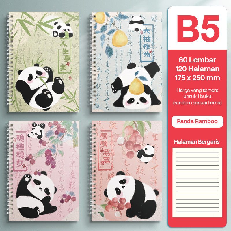 Buku Notebook B5 Full Ring Halaman Bergaris SBFB560