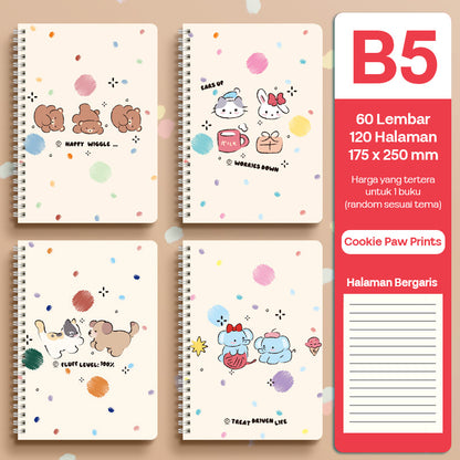 Buku Notebook B5 Full Ring Halaman Bergaris SBFB560