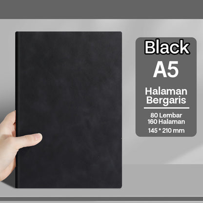 Buku Notebook A5 Kulit Halaman Bergaris SBHA580