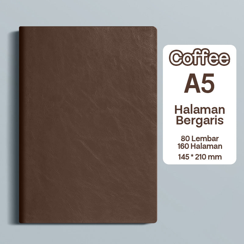 Buku Notebook A5 Kulit Halaman Bergaris SBHA580