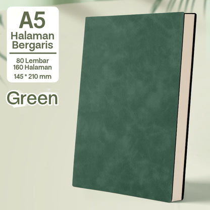Buku Notebook A5 Kulit Halaman Bergaris SBHA580