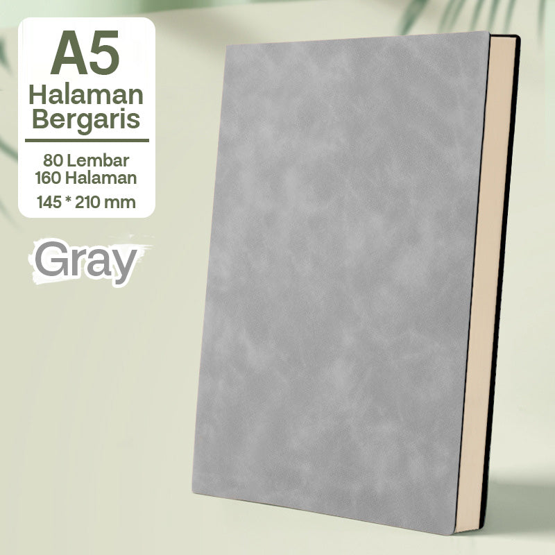 Buku Notebook A5 Kulit Halaman Bergaris SBHA580