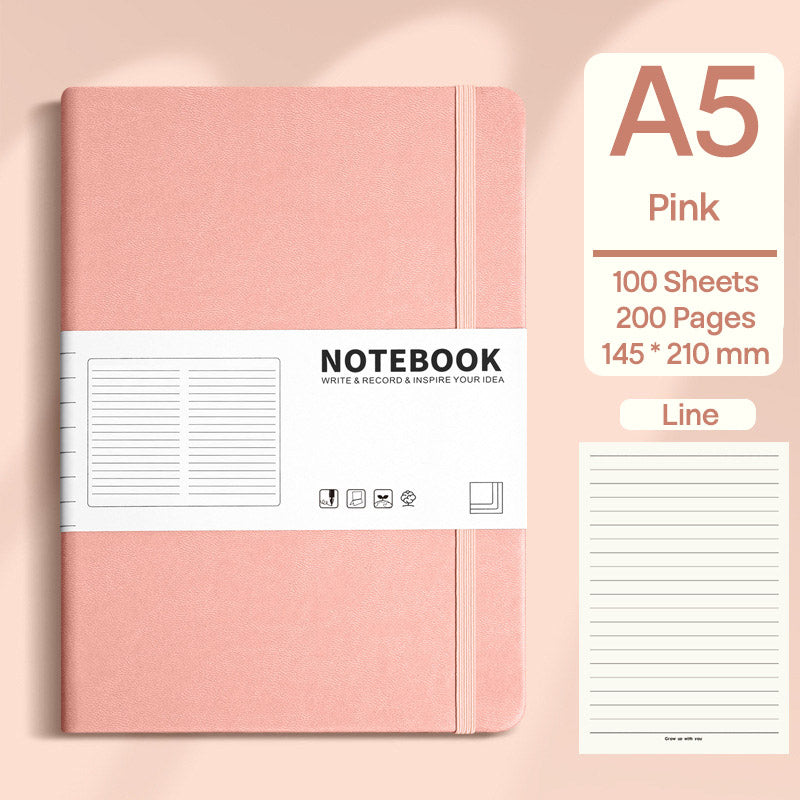 Buku Notebook A5 Kulit dan Tali Halaman Bergaris SBHLA5100