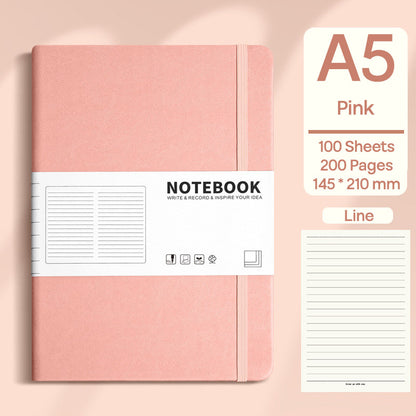 Buku Notebook A5 Kulit dan Tali Halaman Bergaris SBHLA5100