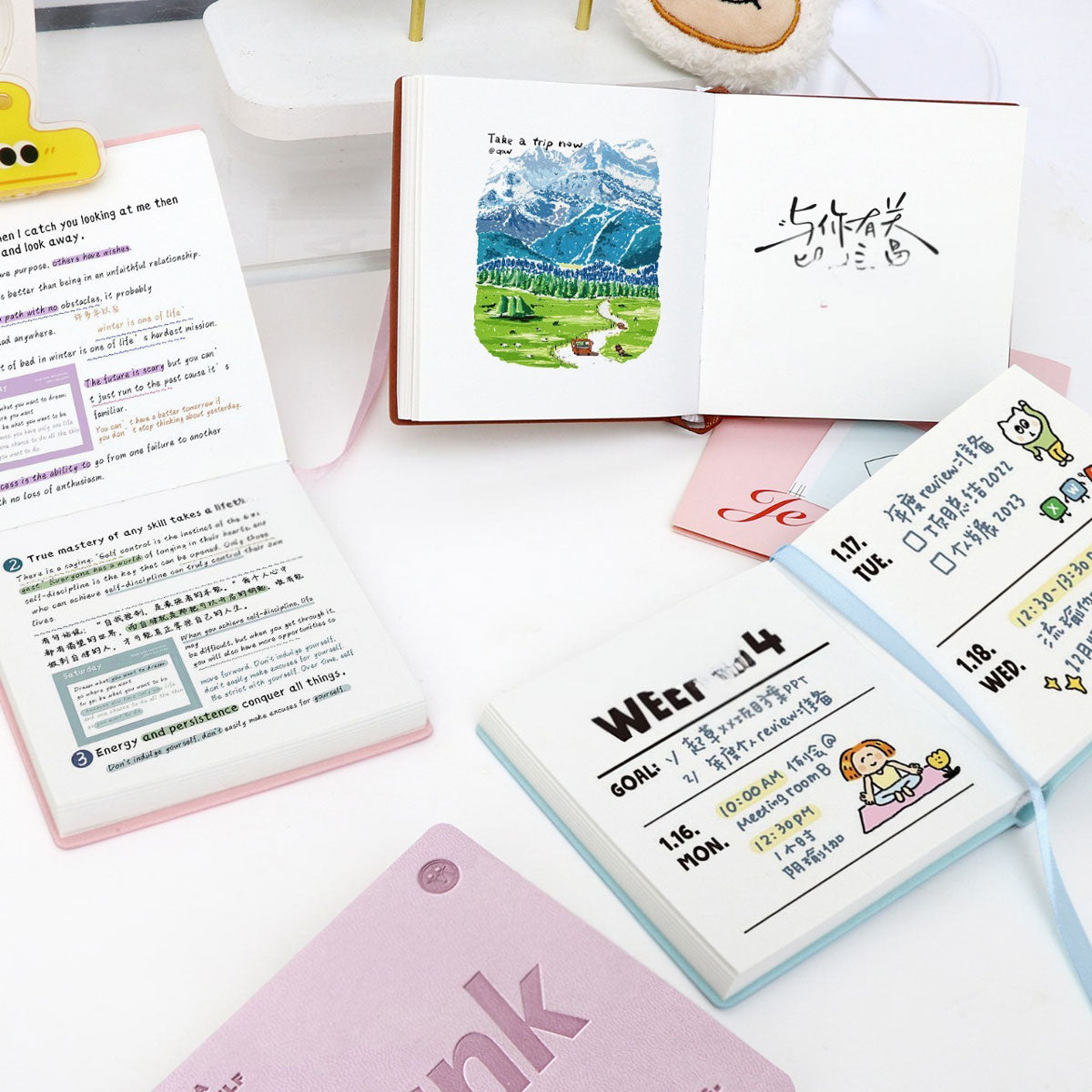 Buku Notebook Kotak Sleeve Kulit Halaman Kosong SBHS100BL