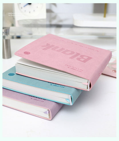 Buku Notebook Kotak Sleeve Kulit Halaman Kosong SBHS100BL