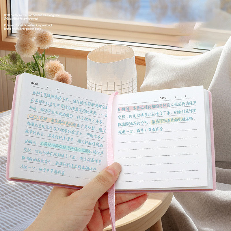 Buku Notebook Kotak Sleeve Kulit Halaman Bergaris SBHS100LN