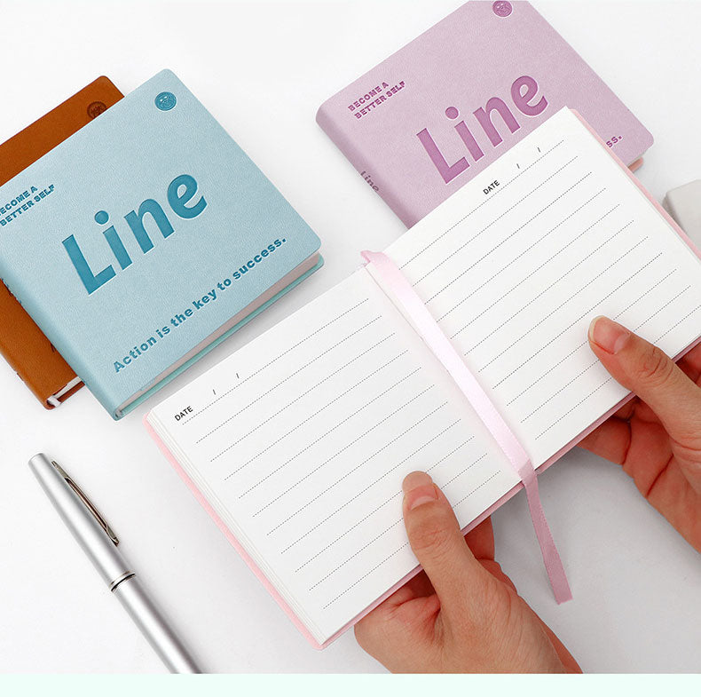 Buku Notebook Kotak Sleeve Kulit Halaman Bergaris SBHS100LN
