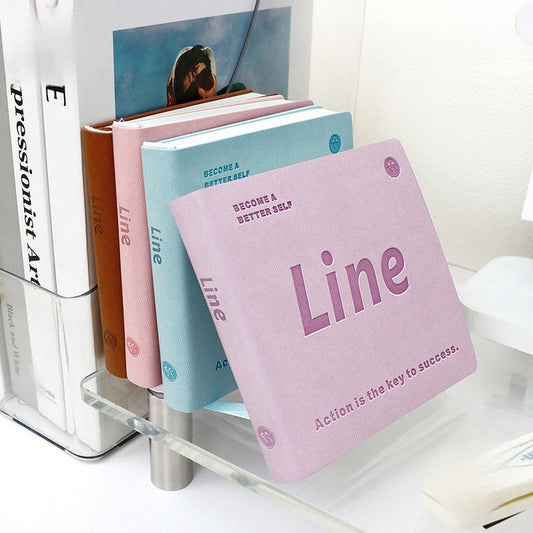 Buku Notebook Kotak Sleeve Kulit Halaman Bergaris SBHS100LN