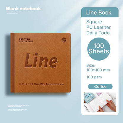 Buku Notebook Kotak Sleeve Kulit Halaman Bergaris SBHS100LN