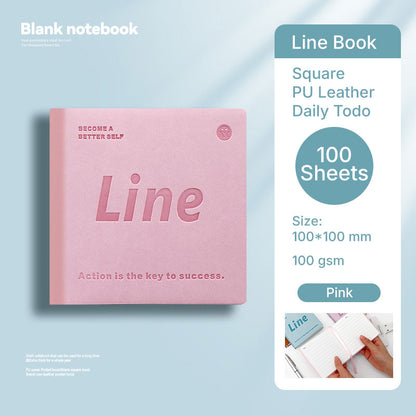 Buku Notebook Kotak Sleeve Kulit Halaman Bergaris SBHS100LN