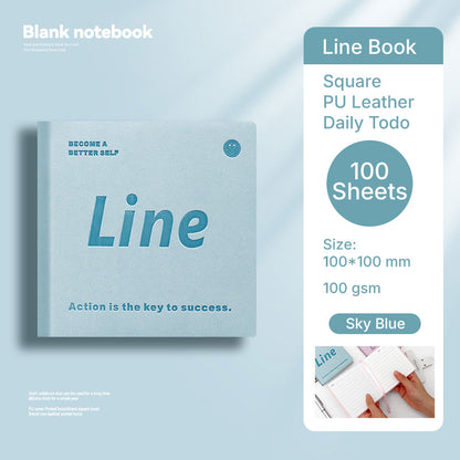 Buku Notebook Kotak Sleeve Kulit Halaman Bergaris SBHS100LN