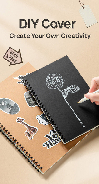 Buku Notebook A5 B5 Kraft Paper Double Coil Halaman Bergaris SBK