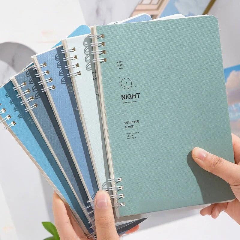 Buku Notebook A5 Double Coil Waterproof Tebal Halaman Bergaris SBNA560