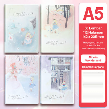 Buku Notebook A5 Sampul Eva Waterproof Tebal Halaman Bergaris 56 Lembar SBRA556