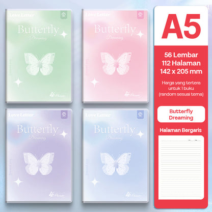 Buku Notebook A5 Sampul Eva Waterproof Tebal Halaman Bergaris 56 Lembar SBRA556