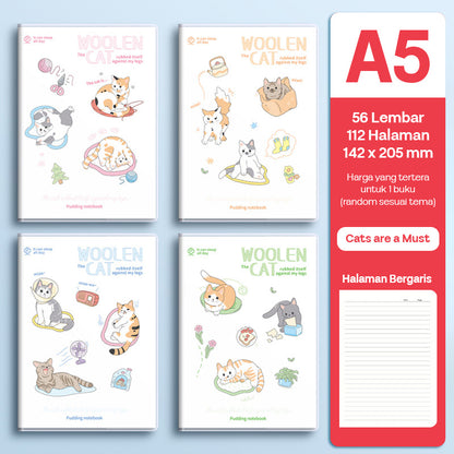 Buku Notebook A5 Sampul Eva Waterproof Tebal Halaman Bergaris 56 Lembar SBRA556