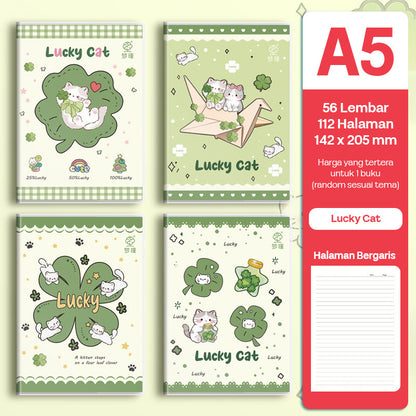 Buku Notebook A5 Sampul Eva Waterproof Tebal Halaman Bergaris 56 Lembar SBRA556