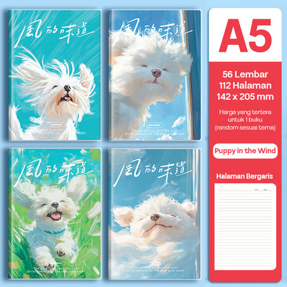 Buku Notebook A5 Sampul Eva Waterproof Tebal Halaman Bergaris 56 Lembar SBRA556