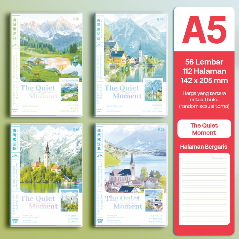 Buku Notebook A5 Sampul Eva Waterproof Tebal Halaman Bergaris 56 Lembar SBRA556