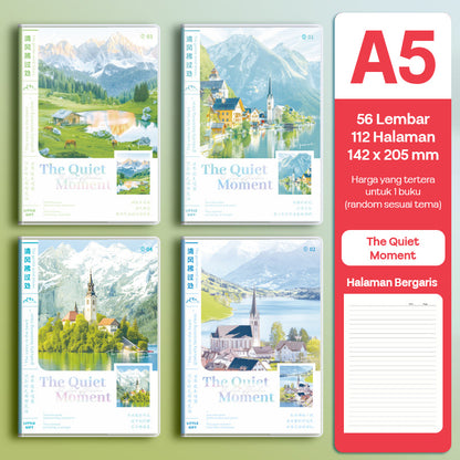 Buku Notebook A5 Sampul Eva Waterproof Tebal Halaman Bergaris 56 Lembar SBRA556