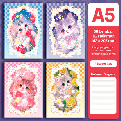 Buku Notebook A5 Sampul Eva Waterproof Tebal Halaman Bergaris 56 Lembar SBRA556