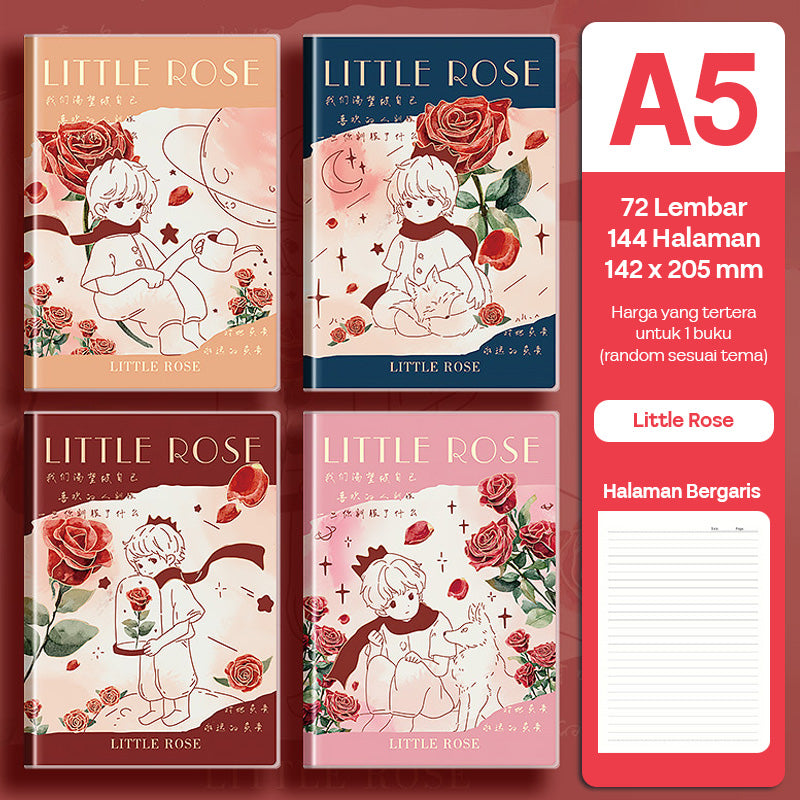 Buku Notebook A5 Sampul Eva Waterproof Tebal Halaman Bergaris 72 Lembar SBRA572