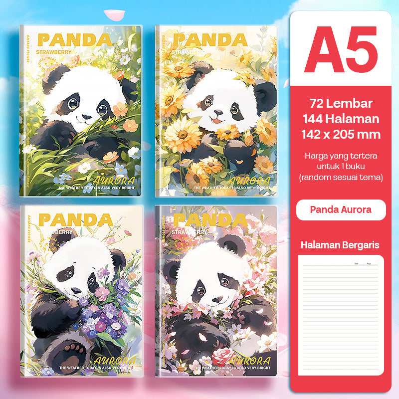 Buku Notebook A5 Sampul Eva Waterproof Tebal Halaman Bergaris 72 Lembar SBRA572