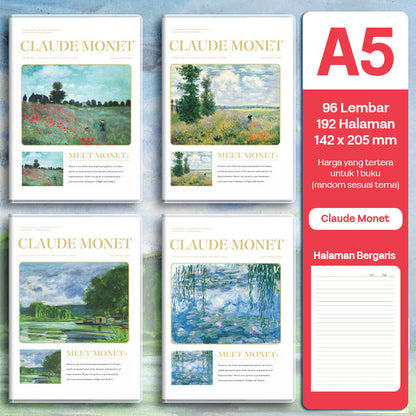 Buku Notebook A5 Sampul Eva Waterproof Tebal Halaman Bergaris 96 Lembar SBRA596