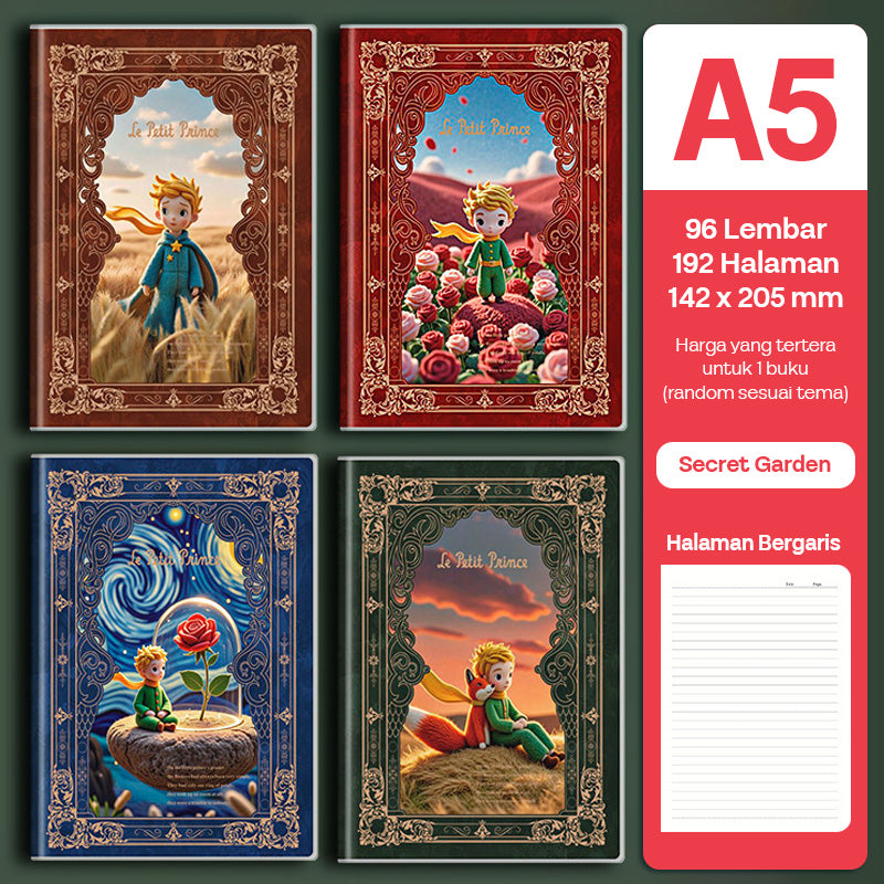 Buku Notebook A5 Sampul Eva Waterproof Tebal Halaman Bergaris 96 Lembar SBRA596