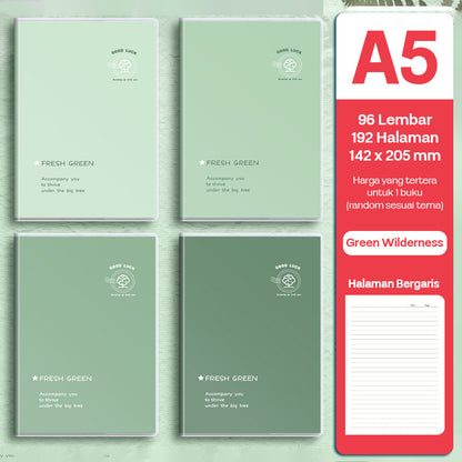 Buku Notebook A5 Sampul Eva Waterproof Tebal Halaman Bergaris 96 Lembar SBRA596