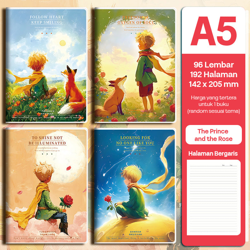 Buku Notebook A5 Sampul Eva Waterproof Tebal Halaman Bergaris 96 Lembar SBRA596
